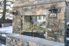 Custom glass fireplace doors